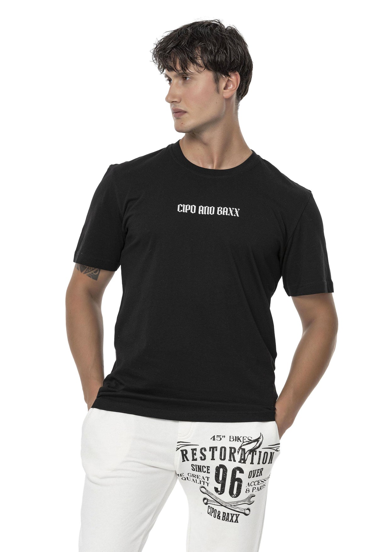 CT787 Men’s Oversized T-Shirt with Large Back Logo Print