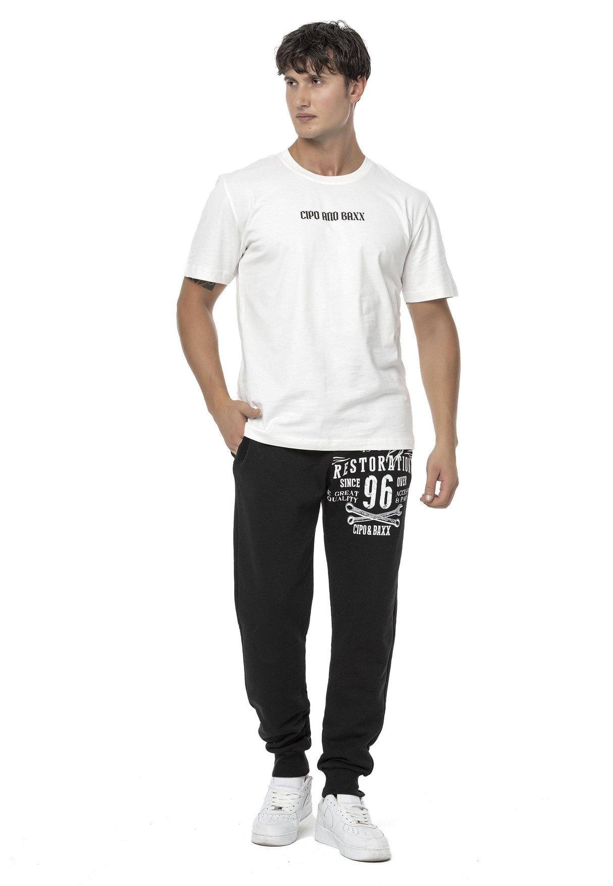 CT787 Men’s Oversized T-Shirt with Large Back Logo Print