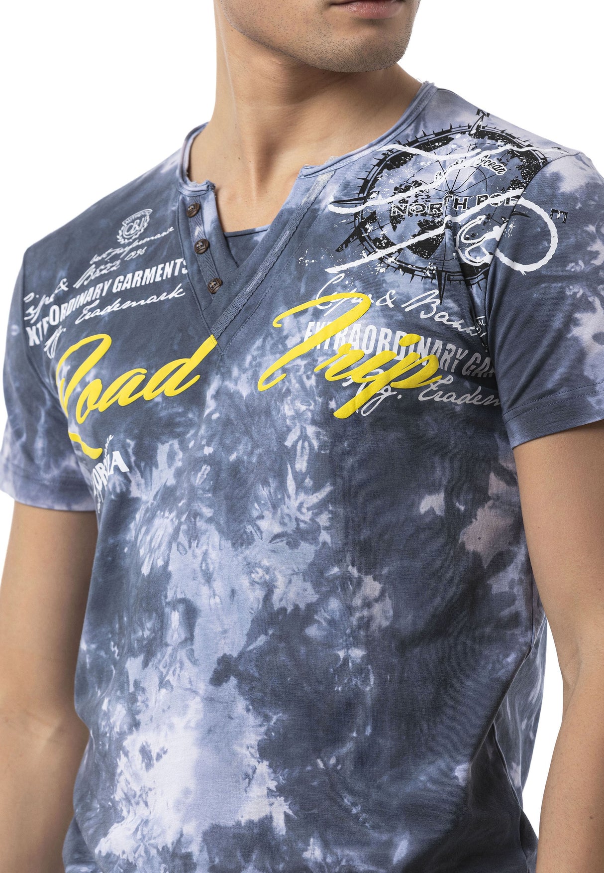 CT804 Erkek Tişört – Baskı Yıkamalı, Regular Fit