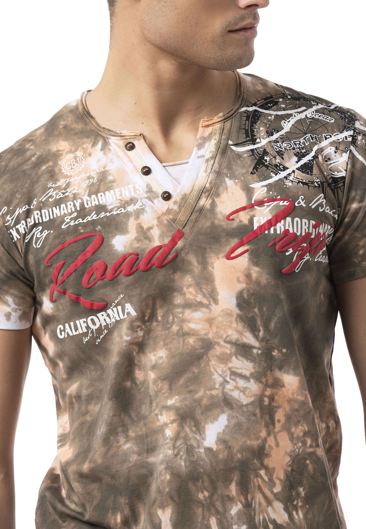 CT804 Erkek Tişört – Baskı Yıkamalı, Regular Fit