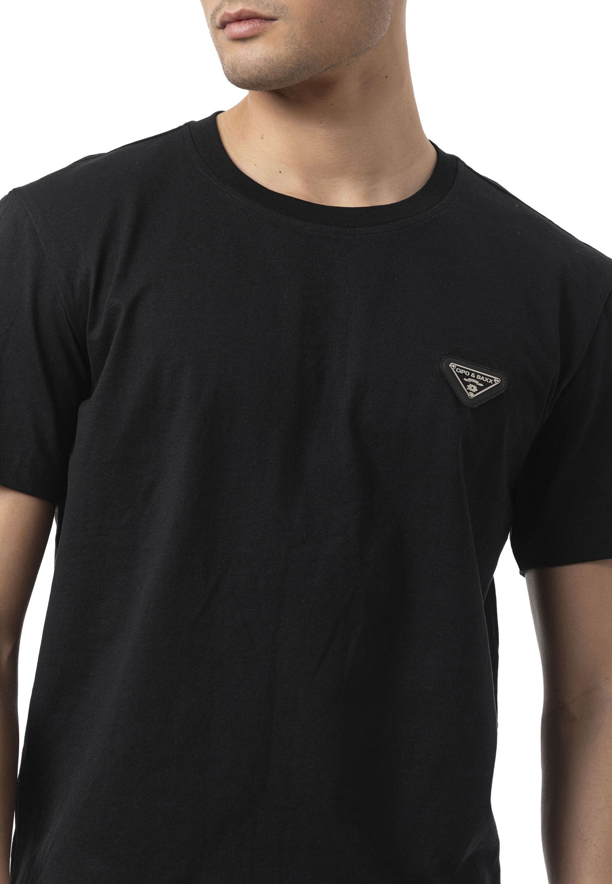 CT823 Erkek Tişört – Bisiklet Yaka | Regular Fit | Dijital Baskı