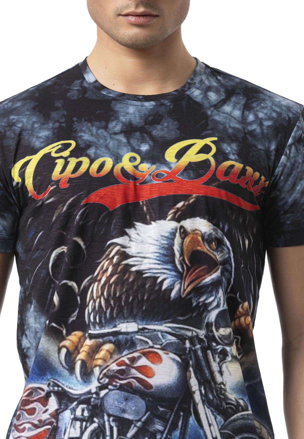 CT821 Erkek Tişört – Bisiklet Yaka | Regular Fit | Dijital Baskı