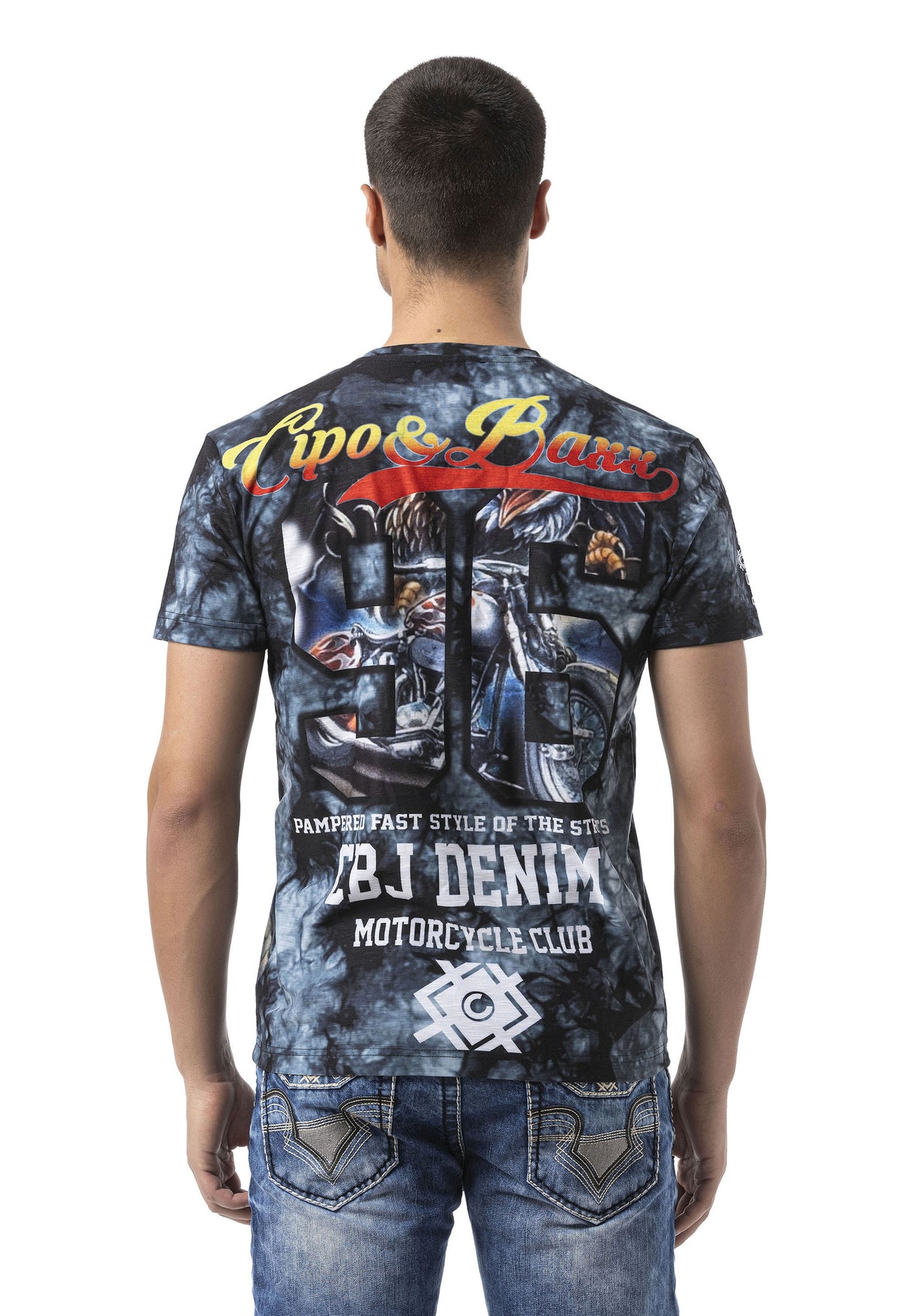 CT821 Erkek Tişört – Bisiklet Yaka | Regular Fit | Dijital Baskı