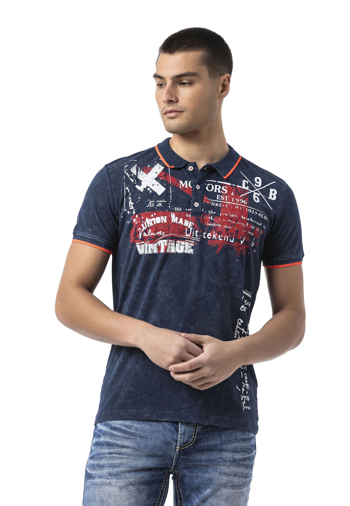 CT795 The Elite Knit Collar Flex Men T-Shirt
