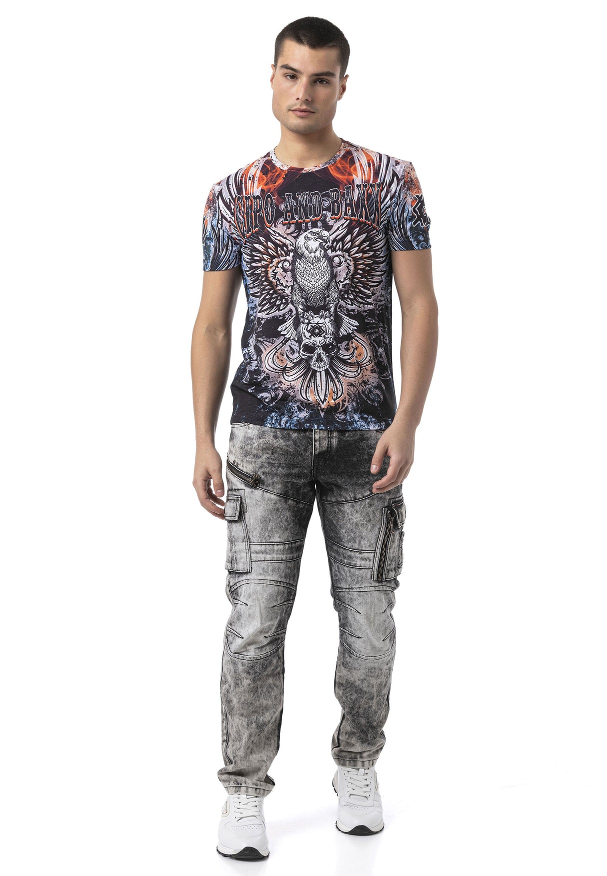 CT818 Pattern Storm Hype Men T-Shirt