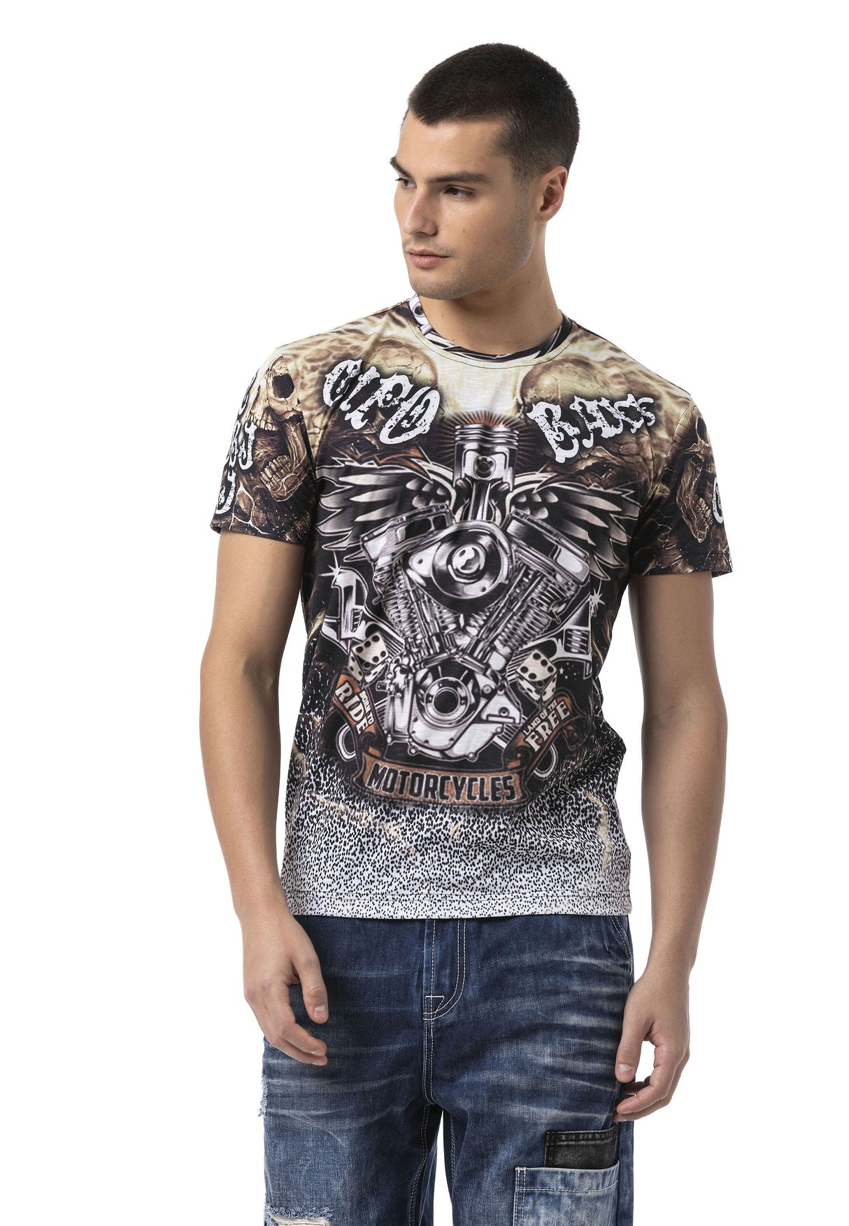 CT820 Urban Pulse Pattern Men T-Shirt