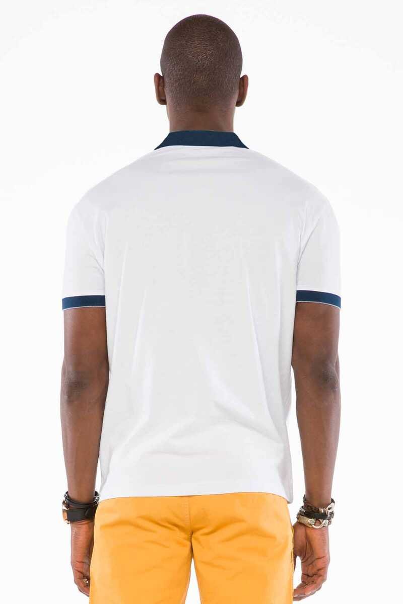 CT509 Polo Yaka Nakışlı Baskılı Erkek Tişört