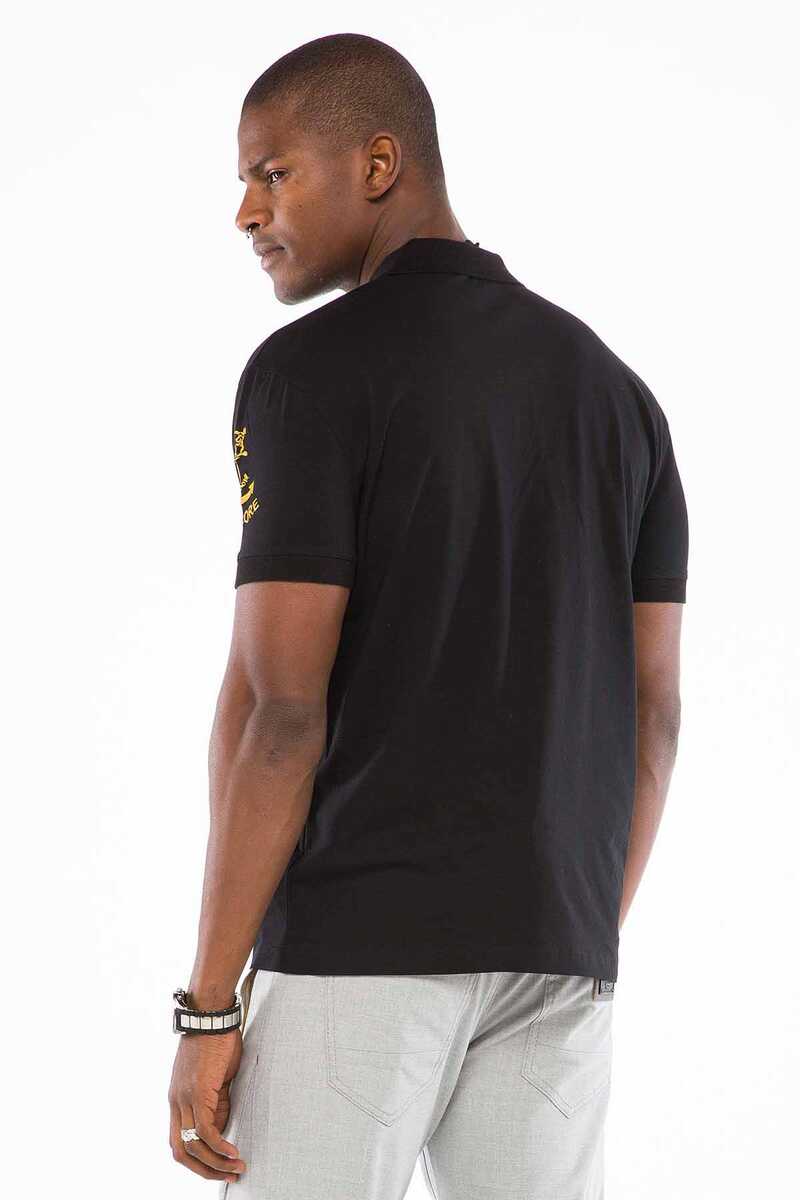 CT509 Polo Yaka Nakışlı Baskılı Erkek Tişört