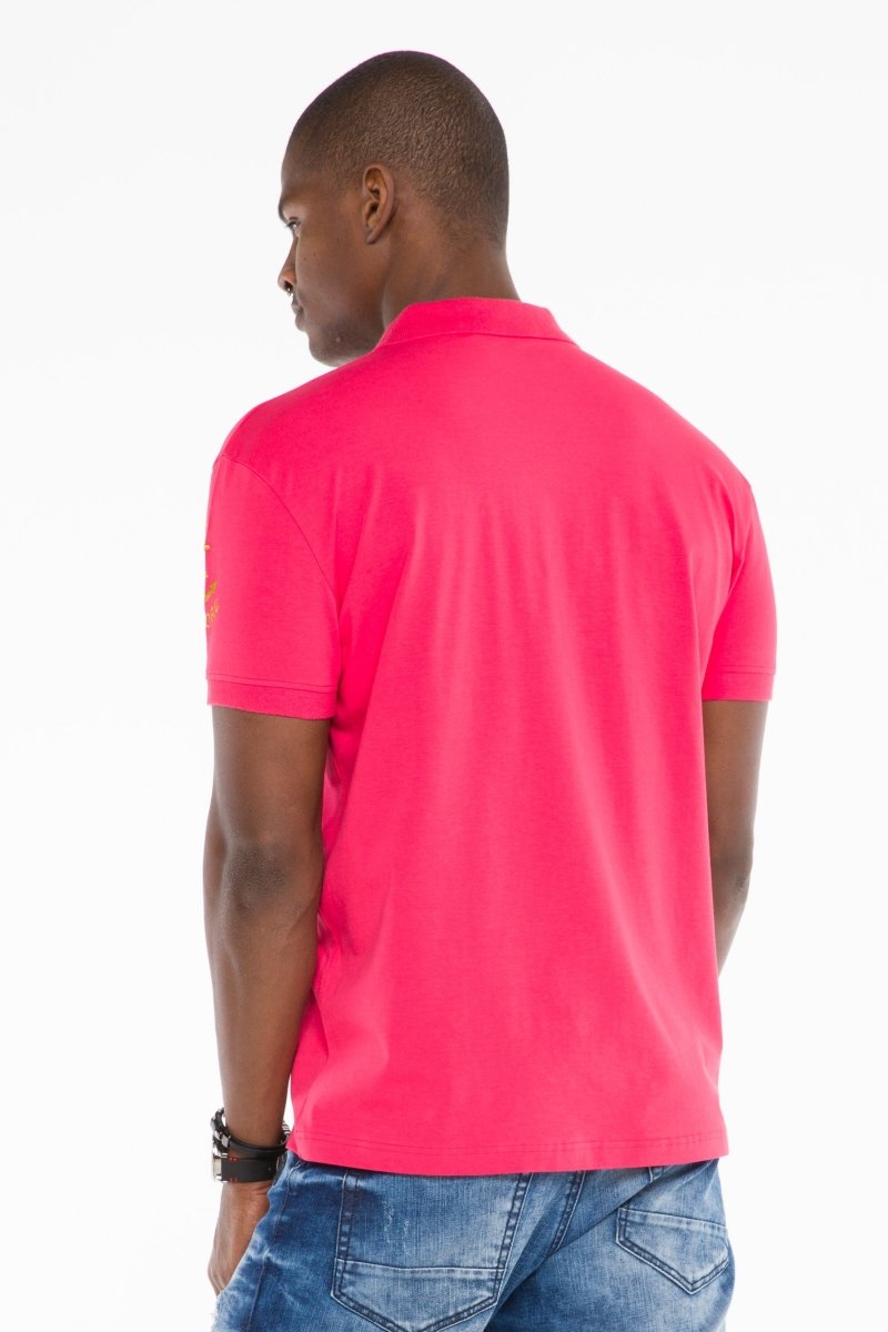 CT509 Polo Yaka Nakışlı Baskılı Erkek Tişört