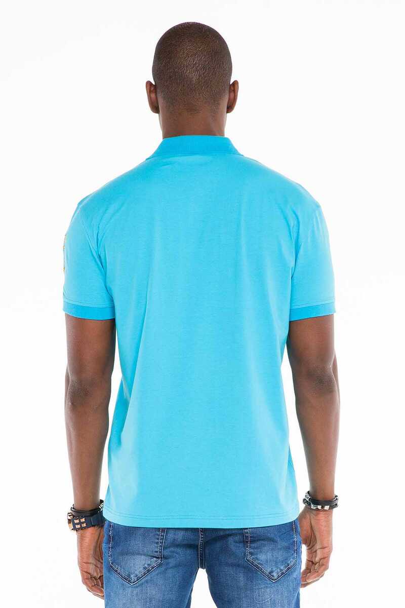 CT509 Polo Yaka Nakışlı Baskılı Erkek Tişört