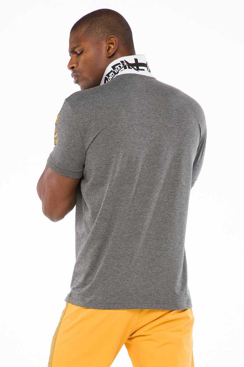 CT509 Polo Yaka Nakışlı Baskılı Erkek Tişört