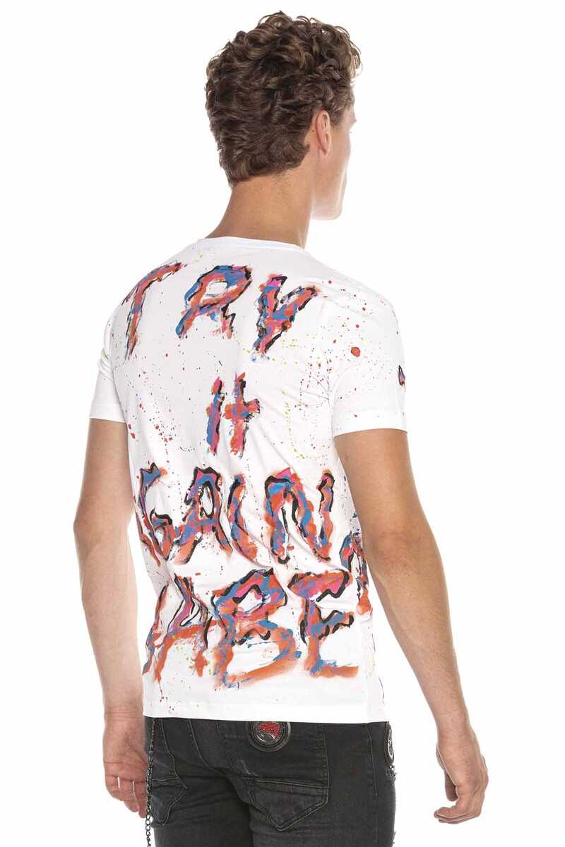 CT595 Elle Boyama Grafiti Erkek Tişört