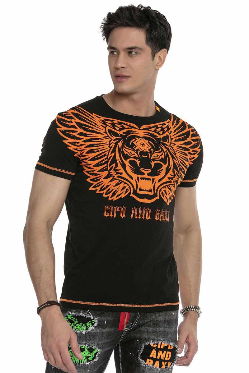 CT644 Neon Baskılı Erkek Tişört