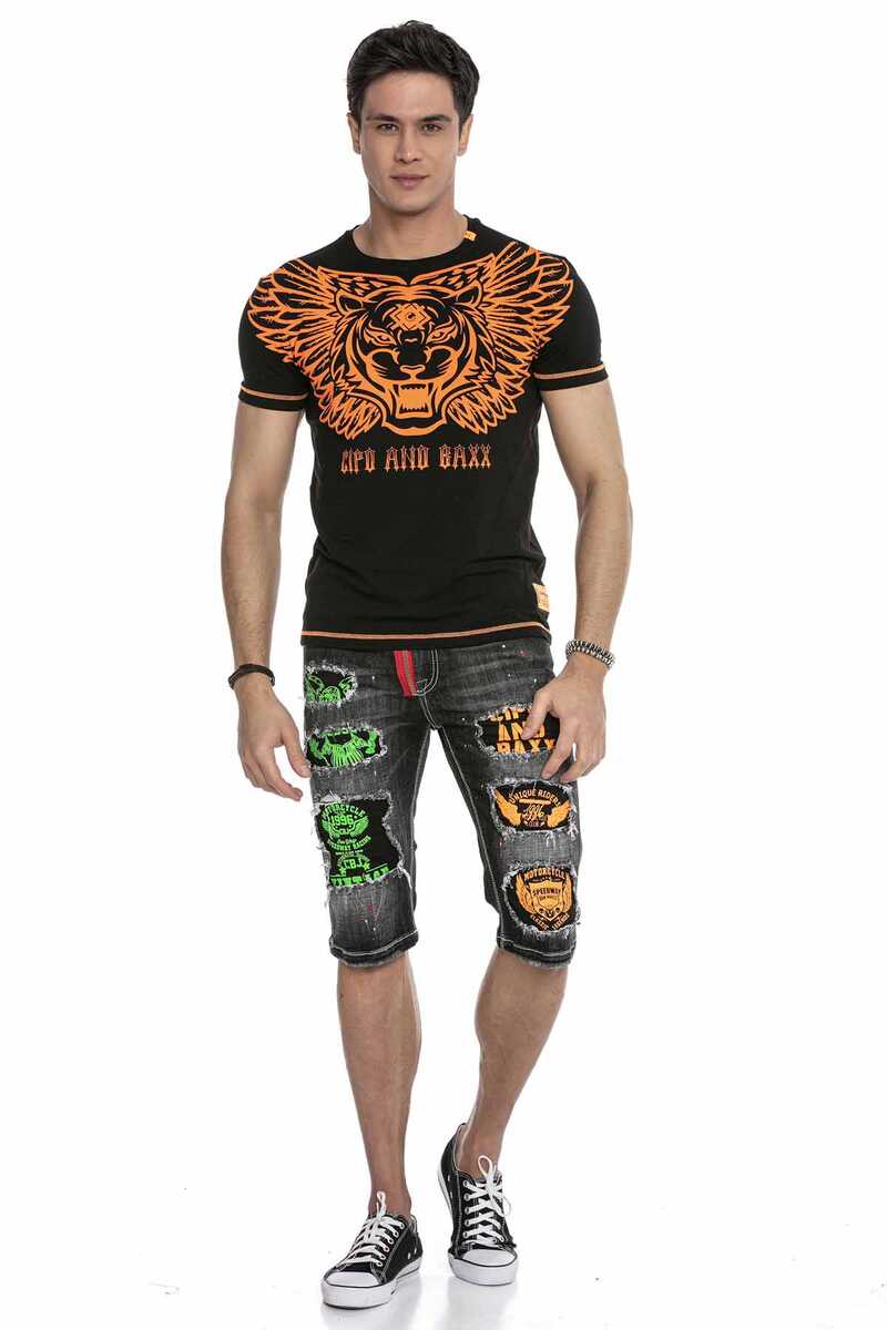 CT644 Neon Baskılı Erkek Tişört