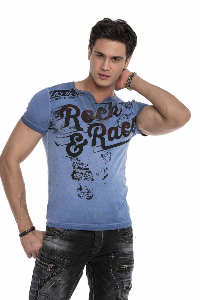 CT646 Rock Disiplin Erkek V Yaka Tişört