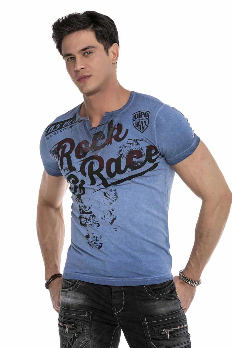 CT646 Rock Disiplin Erkek V Yaka Tişört