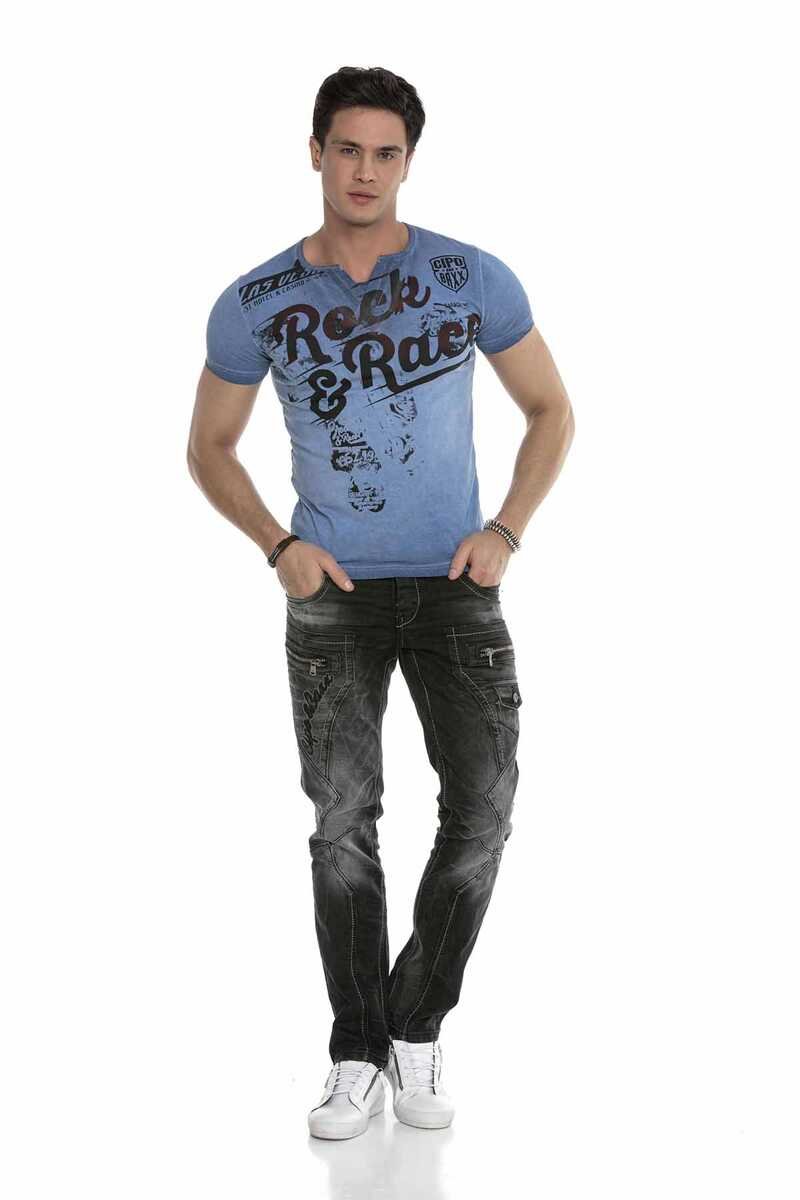 CT646 Rock Disiplin Erkek V Yaka Tişört
