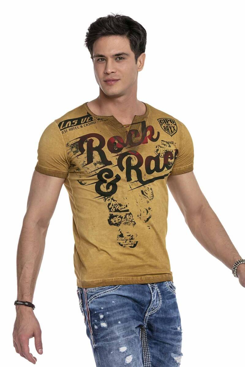 CT646 Rock Disiplin Erkek V Yaka Tişört
