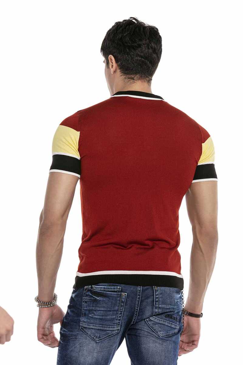 CT651 Kiremit Renk Triko Polo Yaka Tişört