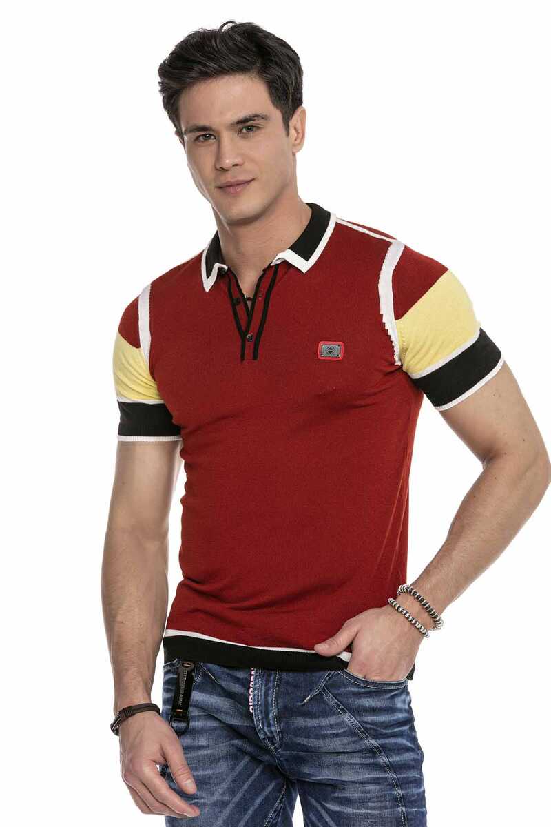 CT651 Kiremit Renk Triko Polo Yaka Tişört