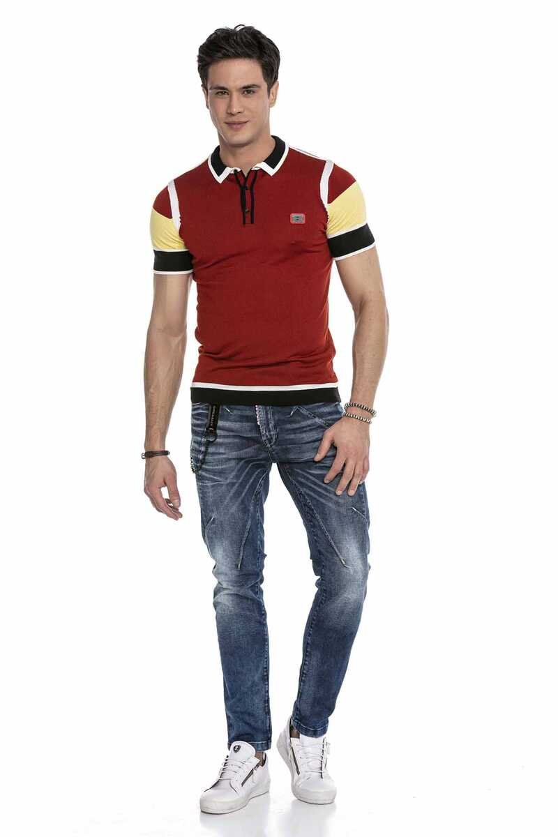 CT651 Kiremit Renk Triko Polo Yaka Tişört