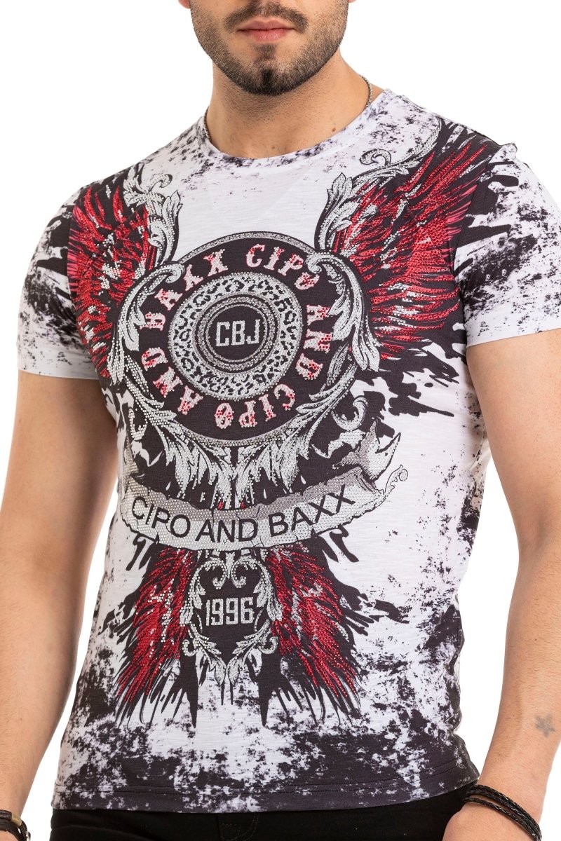 CT666 Desenli Erkek Tişört