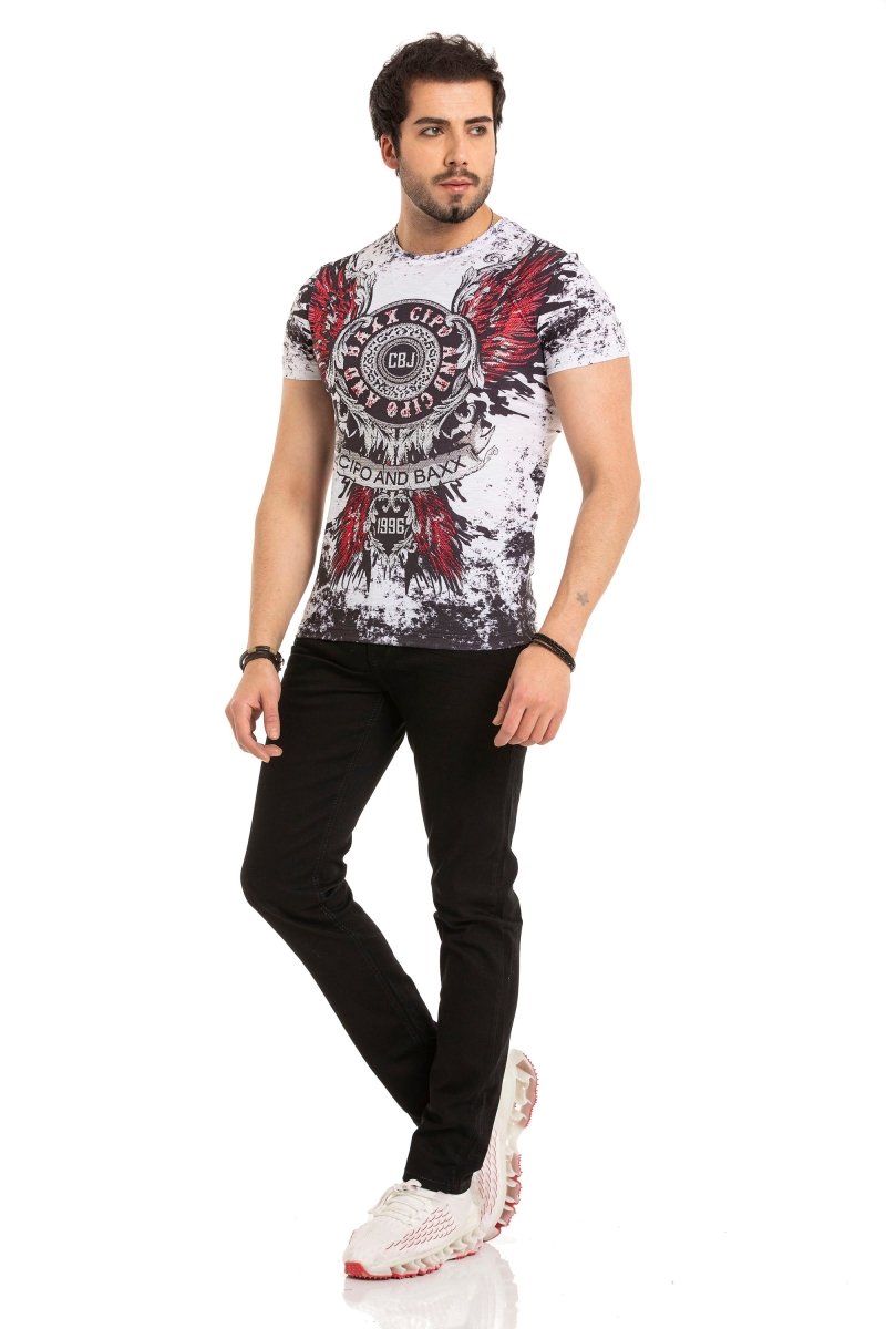 CT666 Desenli Erkek Tişört