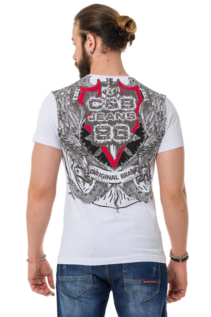 CT716 Ön Arka Gölge Baskılı Tişört