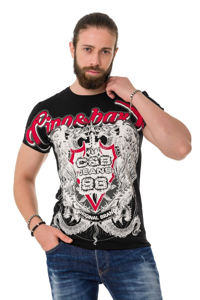 CT716 Ön Arka Gölge Baskılı Tişört