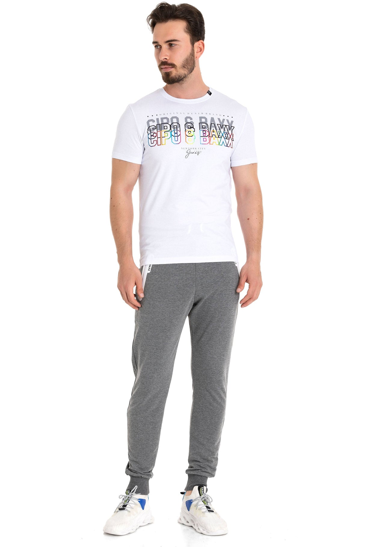 CT717 Renkli Baskılı Tişört