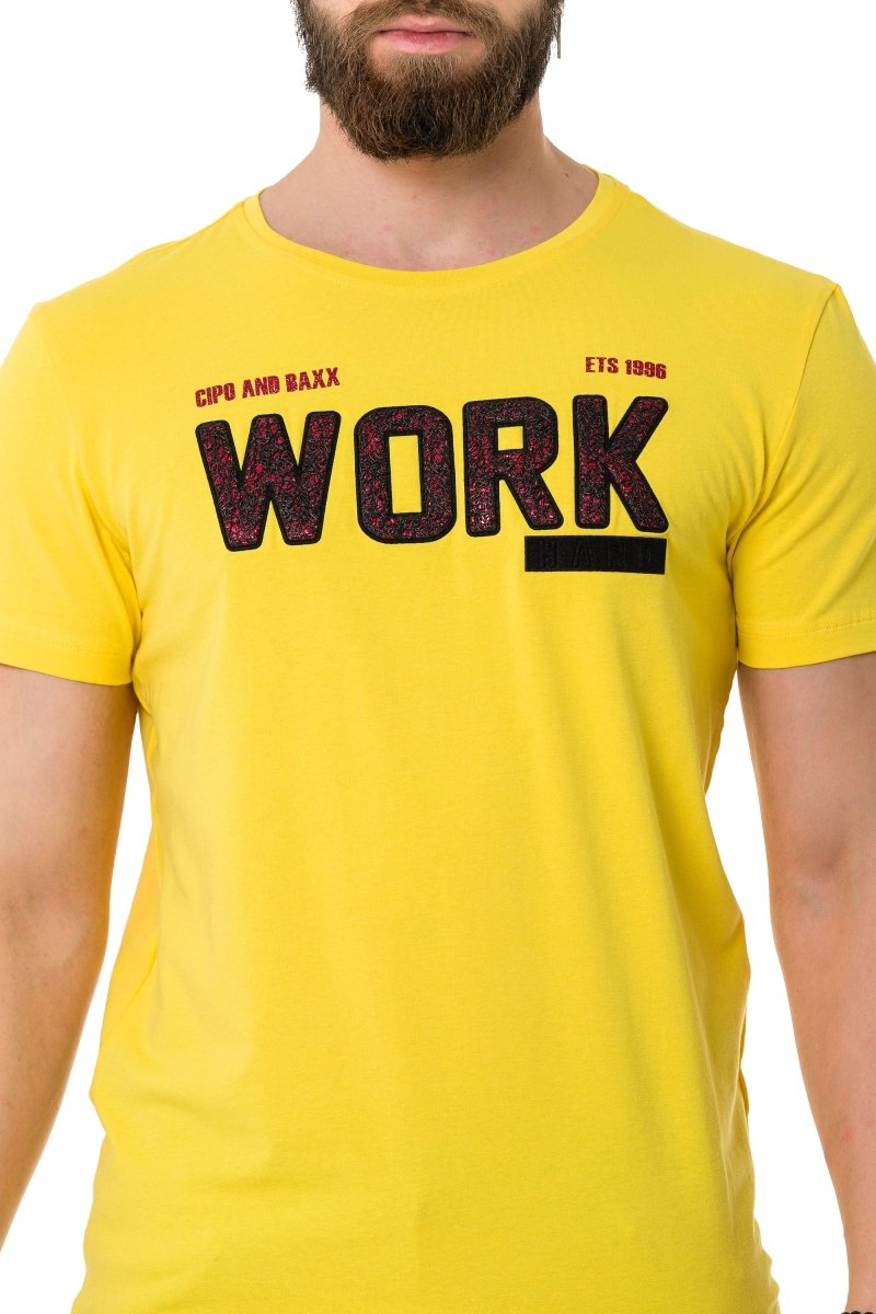 CT734 Parça Dolgu Kabartma Tişört