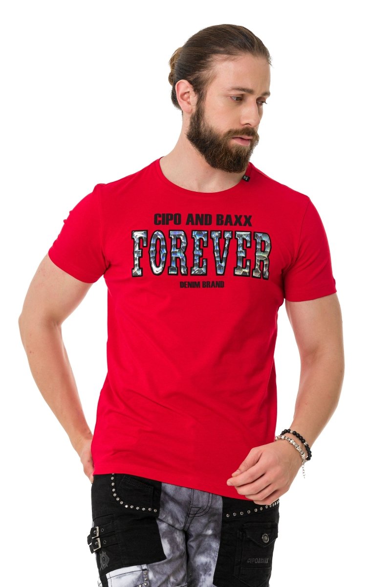 CT736 Parlak Kabartmalı Tişört