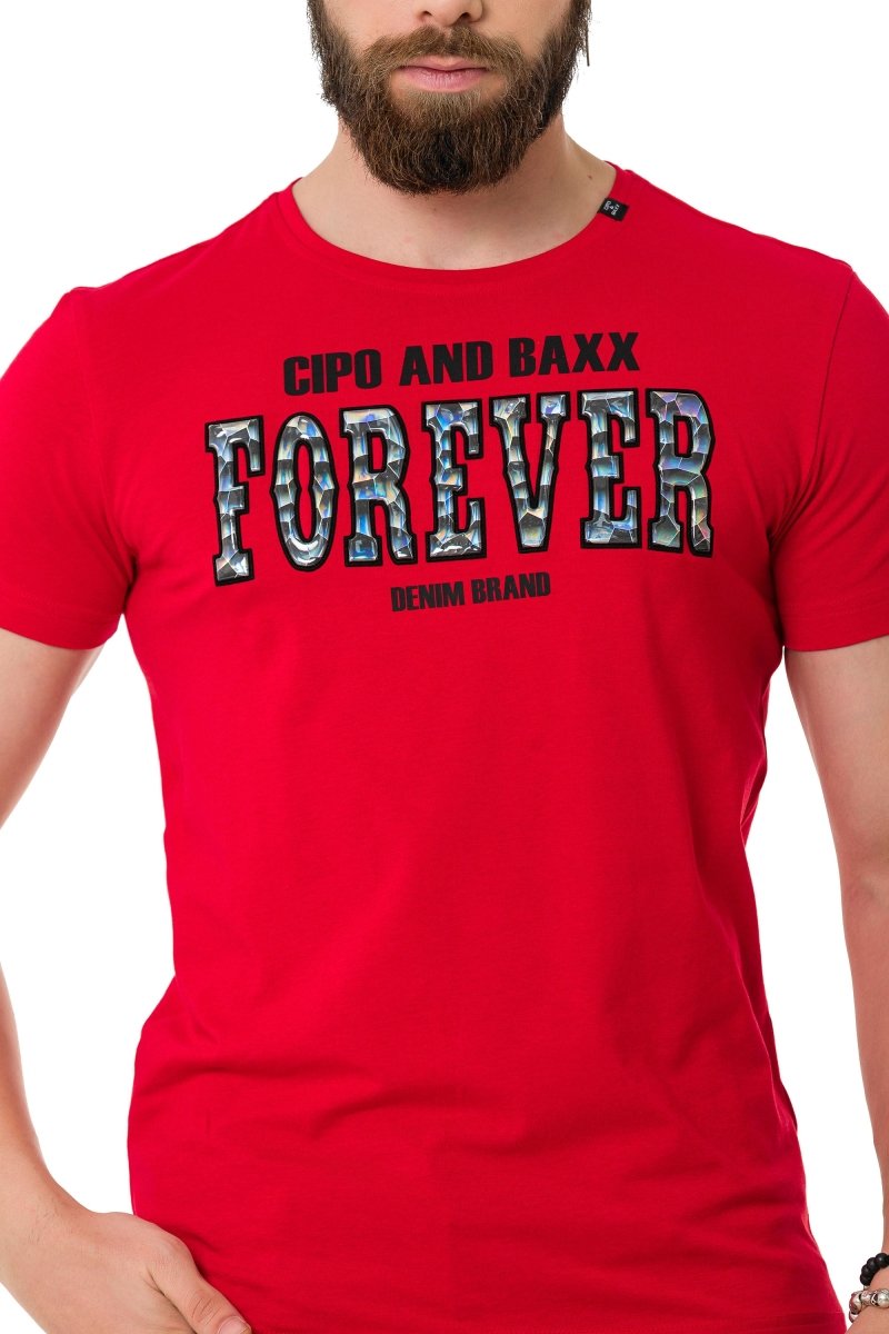 CT736 Parlak Kabartmalı Tişört