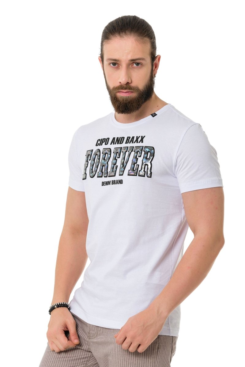 CT736 Parlak Kabartmalı Tişört