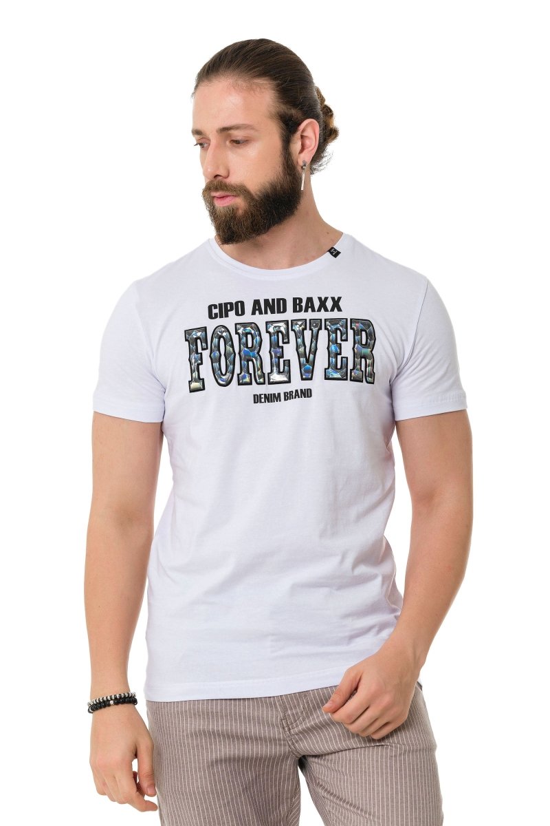 CT736 Parlak Kabartmalı Tişört