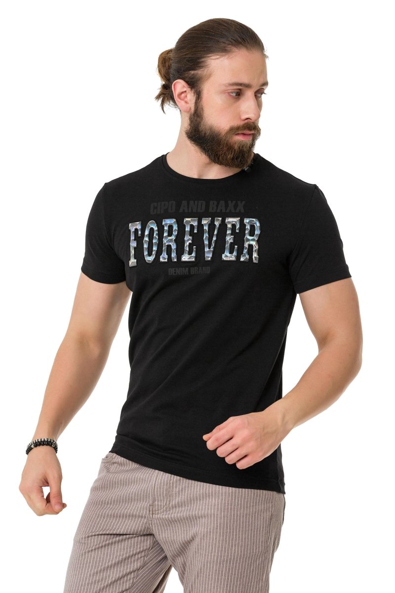 CT736 Parlak Kabartmalı Tişört