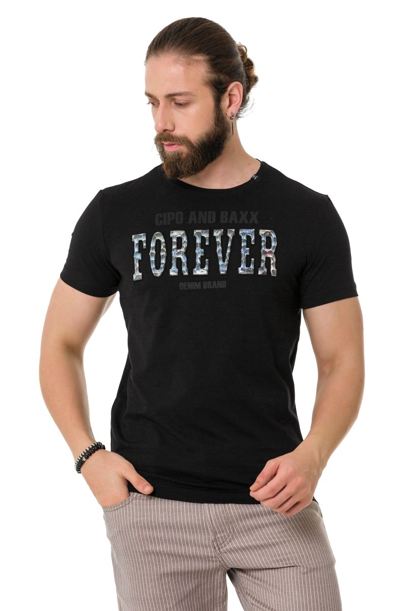 CT736 Parlak Kabartmalı Tişört