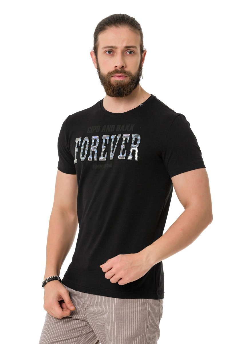 CT736 Parlak Kabartmalı Tişört