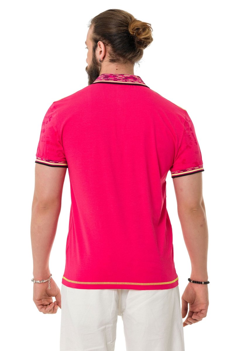 CT738 Desenli Polo Yaka Tişört