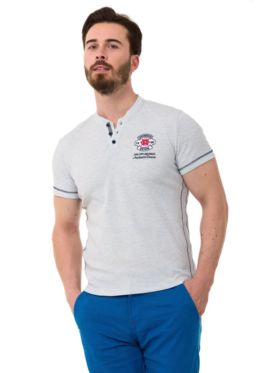 CT764 Buz Mavisi Erkek Tişört