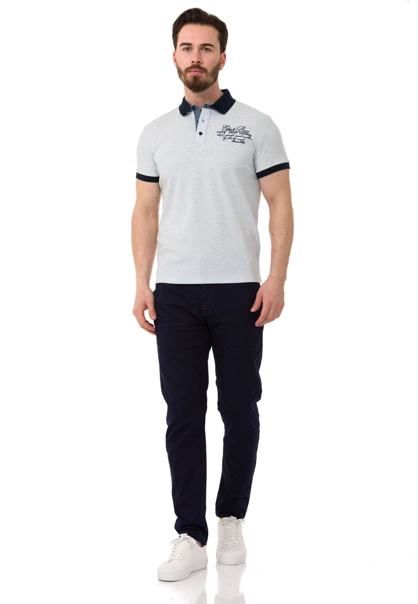 CT767 Yazılı Polo Yaka Erkek Tişört