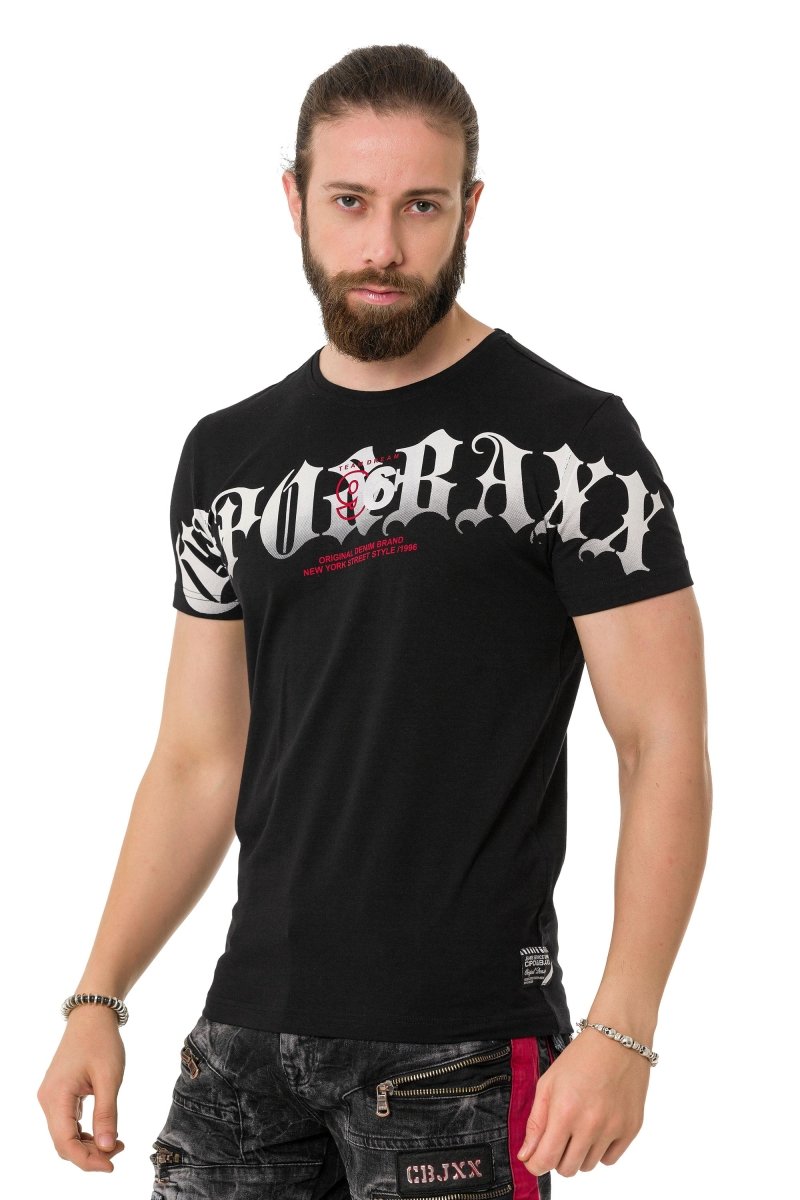 CT768 Men’s Printed T-Shirt with Bold Cipo & Baxx Logo