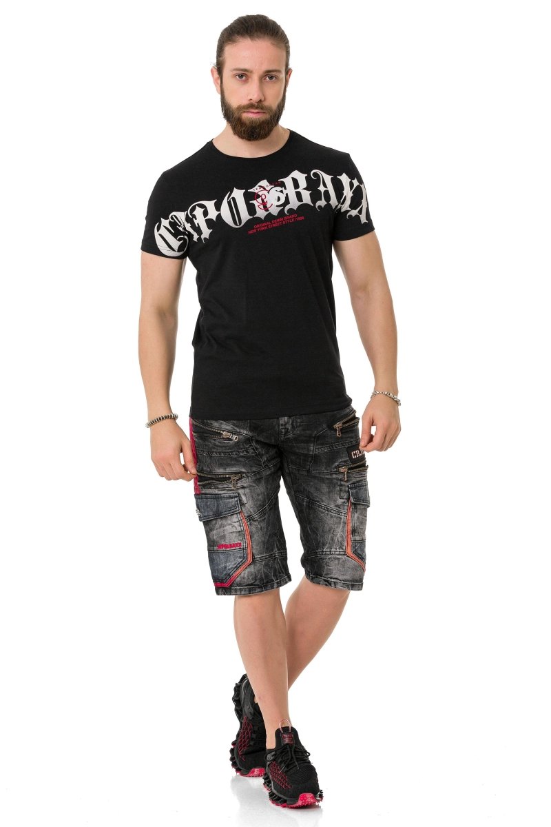 CT768 Men’s Printed T-Shirt with Bold Cipo & Baxx Logo