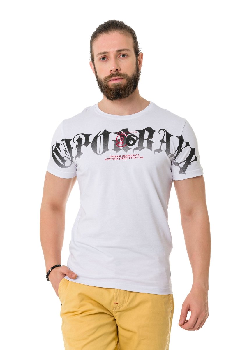 CT768 Men’s Printed T-Shirt with Bold Cipo & Baxx Logo
