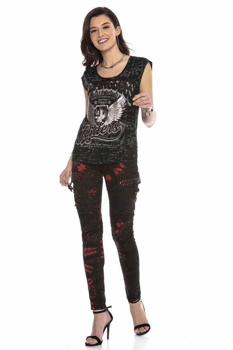 WT300 Gümüş Baskılı Sıfır KoL Tişört