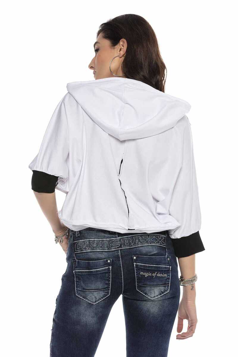 WT313 Kapşonlu Kısa Rahat Sweatshirt