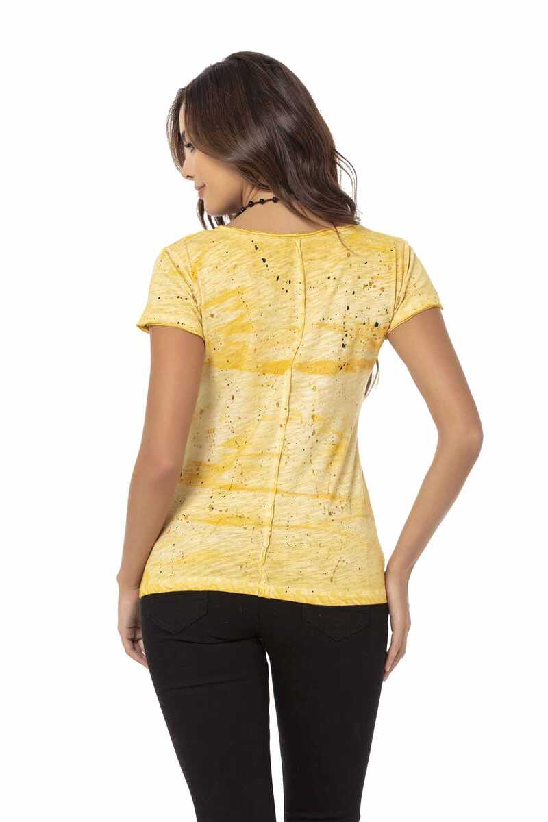 WT324 Yırtık Detaylı Kadın Tişört