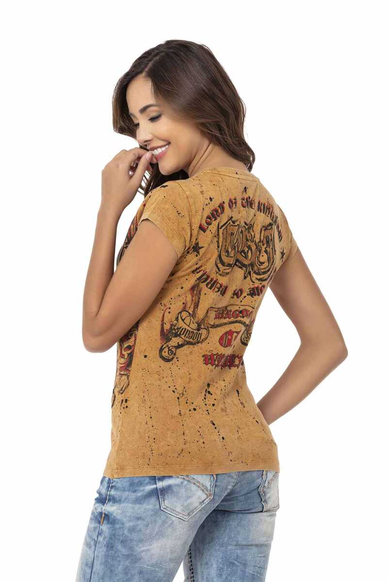 WT330 Vintage Kahve Tişört