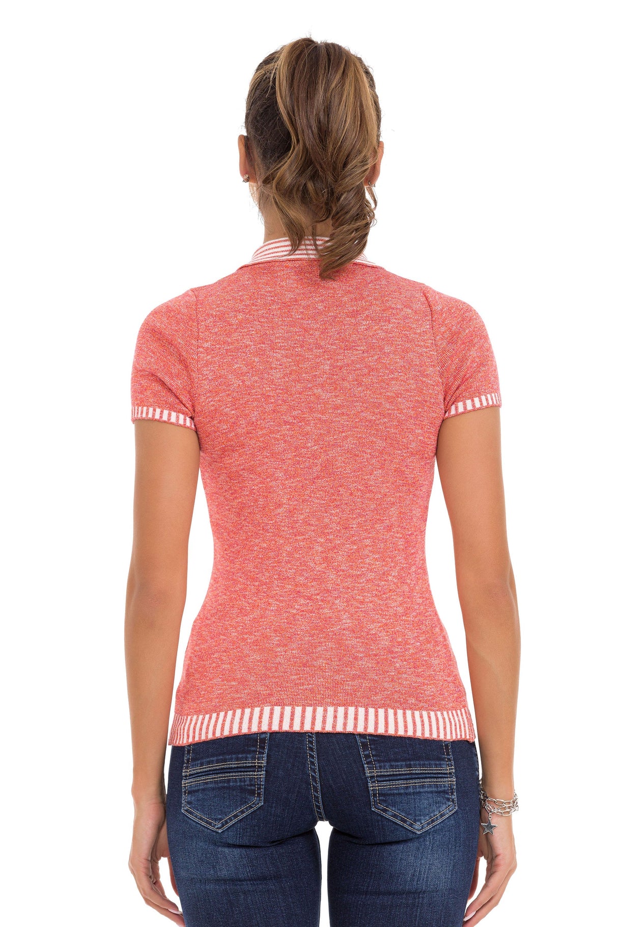 WT354 Polo Yaka Triko Kadın Tişört