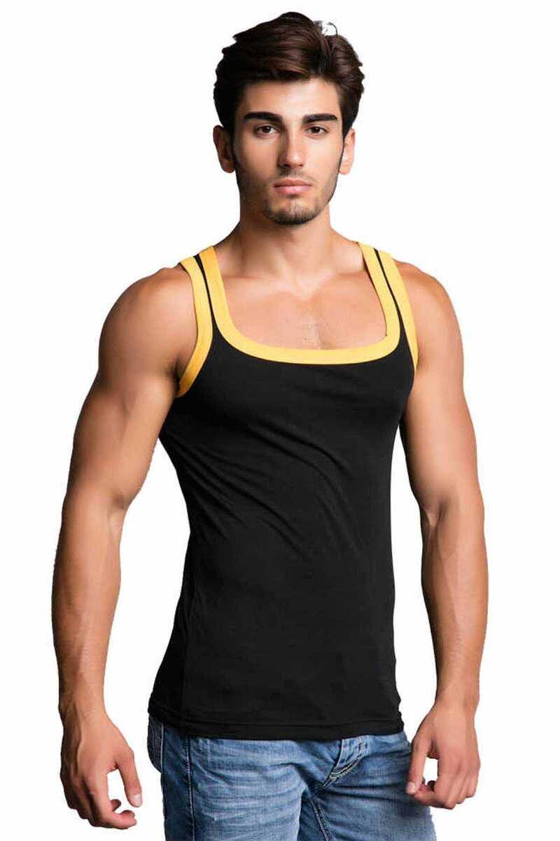 CU104 Pamuklu Slim Fit Erkek Sporcu Atlet